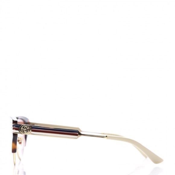 GUCCI WOMENS CAT-EYE HAVANA GOLD BROWN SUNGLASSES GG0522S-30007699-00 - Picture 4 of 9